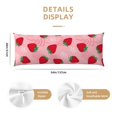 thumbnail image 3 of Naloa Strawberry Body Pillow Cover, Pillowcases with Hidden Zipper Breathable Long Pillow Case (Pillows are not included,20x54 inch), 3 of 7