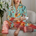 thumbnail image 6 of Disketp Floating Colorful Cereal Pajamas Set Long Sleeve Sleepwear Womens Button Down Nightwear Pj Sets-{designName}-XX-Large, 6 of 7