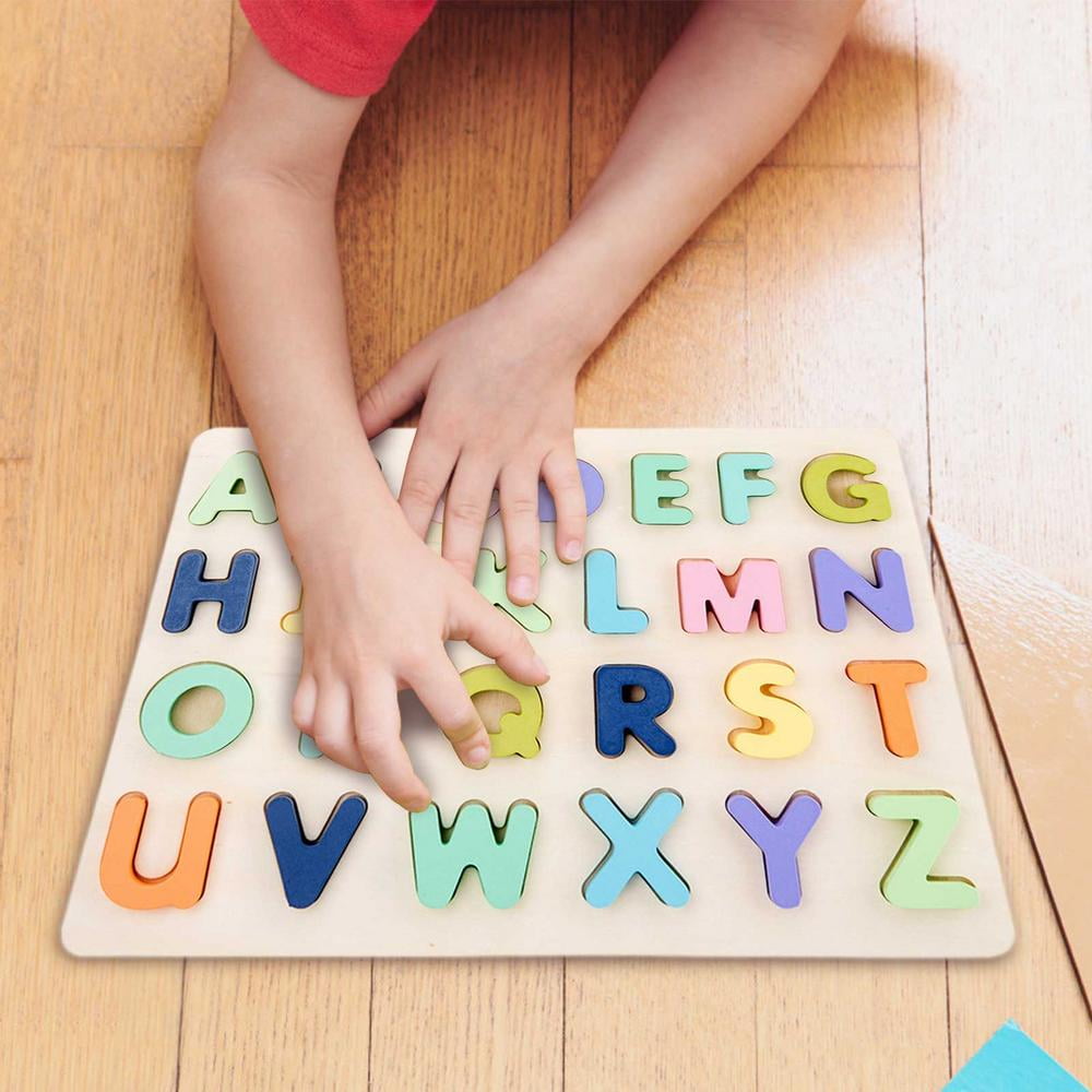 Details about   English alphabet wooden puzzle for Early Educational Learning 
