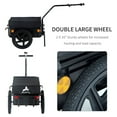 thumbnail image 4 of Aosom Double Wheel Internal Frame Enclosed Bicycle Cargo Trailer, 14.57 in x 27.17 in, Black, 4 of 12