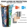 thumbnail image 3 of 16oz Tumblers Pioneer Flower Stainless Steel Vacuum Insulated Double Wall Travel Tumbler Cups Mug with Lid and Straw,Cleaning Brush for Coffee,Tea, 3 of 4