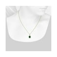 thumbnail image 4 of 3.00 Carat Oval Shaped Green Emerald Gemstone and Genuine Diamond Stunning Halo Pendant for Ladies Solid 14K Yellow Gold With 18 inches Chain, 4 of 6
