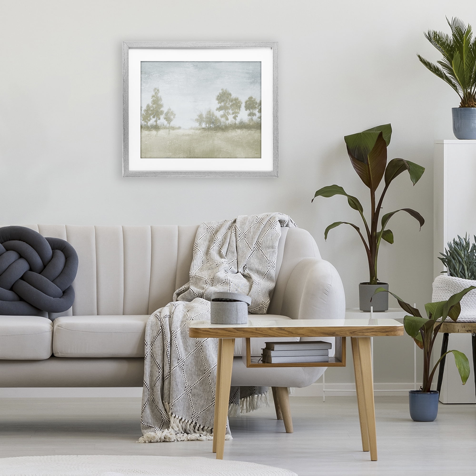 Stupell Industries Soft Distant Valley Landscape Gray Framed Print Under Glass, design by Michael Marcon