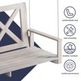 thumbnail image 4 of ZAFLY Outdoor Wood Swing, Garden Swings for Adults, Porch Swing for Patio/Backyard, 330 lbs Weight Capacity - Natural, 4 of 11