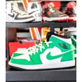 thumbnail image 3 of Ni-k-e Ni-k-e Air Jordan 1 Mid Shoes Lucky Green White Black DQ8426-301 Men's SZ. 10, 3 of 6