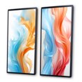 thumbnail image 3 of Designart "Modern Abstract Undulations Blue And Orange II" Abstract Liquid Ink Framed Wall Art Set Of 2 - Modern Blue Framed Wall Art Set Of 2, 3 of 6