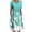 Green a, variant on Women's Summer Dress Casual Flower Print Round Neck Pleated Short Sleeve Dress Leisure Tunic Plus Size Maxi Skirts
