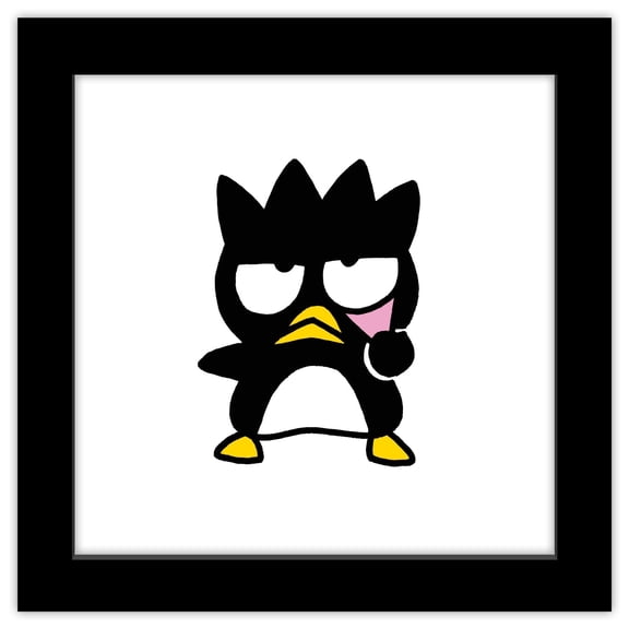 Gallery Pops Sanrio Badtz-Maru - Badtz-Maru Character Portrait Wall Art, Black Framed Version, 12" x 12"