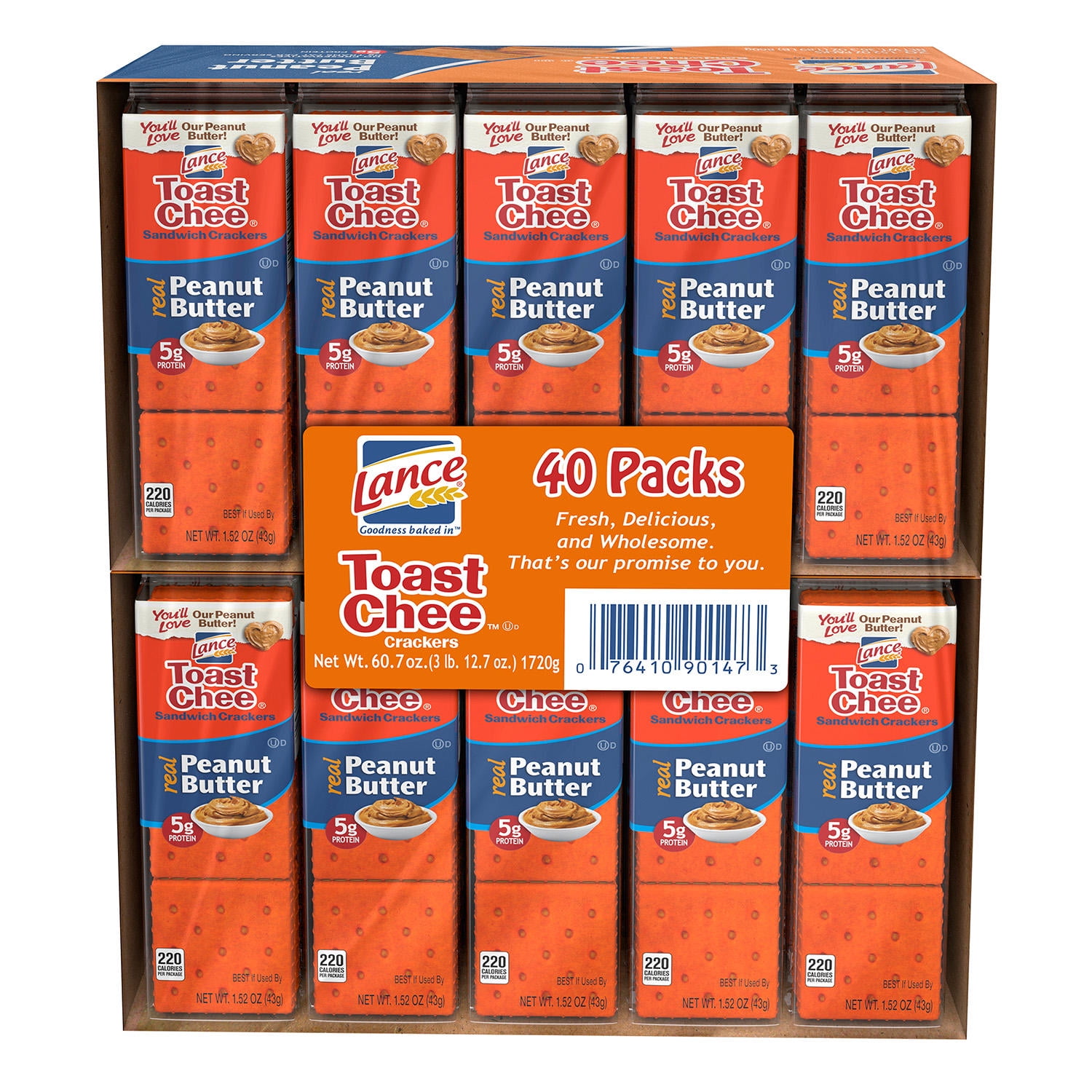 An item Of Lance ToastChee Peanut Butter Crackers (1.52 oz., 40ct.)