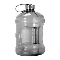 Geo Sports Bottles GEO 1 Gallon (128oz) BPA Free Reusable Leak-Proof Drinking Water Bottle w/48mm Stainless Steel (Black)
