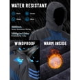 thumbnail image 2 of Chaqueta impermeable TACVASEN para hombre resistente al agua, color azul, talla L, 2 of 7