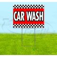 thumbnail image 1 of Car Wash (18" x 24") Yard Sign, Includes Metal Step Stake, 1 of 6