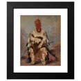 thumbnail image 2 of George Catlin 15x17 Black Modern Framed Museum Art Print Titled - No-Way-Ke-Sug-Gah, He Who Strikes Two at Once, a Brave (1832), 2 of 5