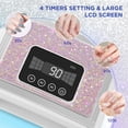 thumbnail image 3 of Cordless Nail Lamp, Rechargeable UV Nail Lamp for Gel Nails, LED Nail Lamp with 4 Timer Modes, Gel Nail Light Decorate with Sparkling Nail Rhinestones Diamond (Sparkly Diamond and White), 3 of 5