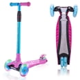 thumbnail image 1 of Trottinette à 3 Roues pour Enfants, Trottinette pour Enfants avec Roues Lumineuses, Conception de Plateau Robuste et 4 Hauteurs Réglables, Convient aux Enfants de 3 à 12 Ans, 1 of 5