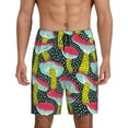 thumbnail image 2 of Rocae Green Mushroom for Men's Soft Sleep Pajama Shorts, Waistband and Pockets, 2 of 9