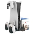 thumbnail image 5 of PS5 Cooling Fan Stand with Dual Contact Controller Charger - 4-in-1 Station with Headphone Hook & Game Disc Storage, LED Indicators, Space-Saving Design | PS5 Accessories, 5 of 5