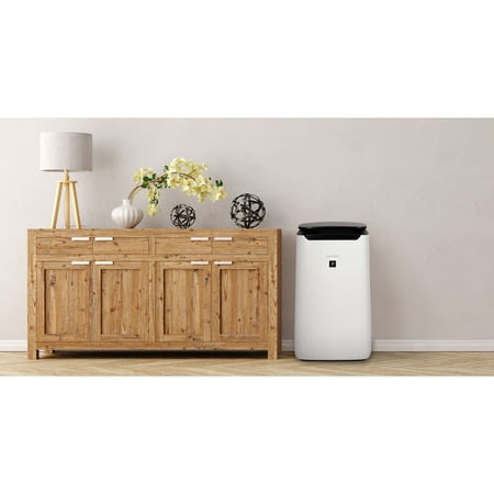 Sharp - Smart Air Purifier with Plasmacluster Ion Technology Recommended for Extra-Large Rooms. True HEPA Filter - White