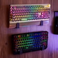 thumbnail image 2 of Shoreew 2/4Pcs Keyboard Wall Mount Holder Black Acrylic Space Saving Rack Universal Compatibility Keyboard Storage Rack, 2 of 7