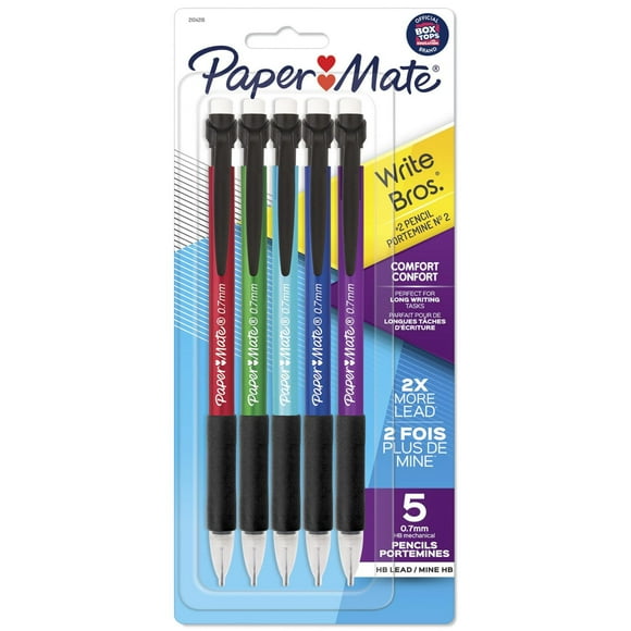 Paper Mate Mechanical Pencils, Write Bros. Comfort #2 Pencil with Comfort Grip, Great for Long Writing Tasks, 0.7 mm