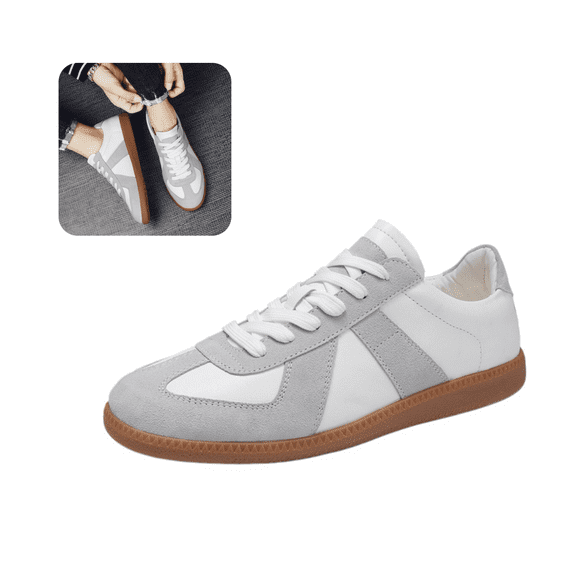 Willtoo Mens Sneakers Retro Casual Lace‑Up Trainers Lightweight Flat Sole Non Slip Walking Shoes for Daily Wear
