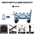thumbnail image 4 of 480Lbs Collapsible Wagon With Canopy,Wagon Stroller With 7" All-Terrain Wheels, Lightweight Foldable Wagon, Large Capacity For Camping, Shopping, Sports, And Garden Use,orange With Mosquito Net, 4 of 27