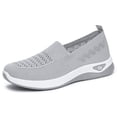 thumbnail image 5 of Women Wide Width Breathable Walking Comfortable Slip on Sneakers Lightweight Sneaker Nurse Shoes Arch Support Sneakers Breathable Soft Running Shoes Anti Skid Sports Diabetic Foam Shoes, 5 of 6