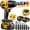 Two Batteries, variant on 20V Brushless Impact Wrench 1200Nm 3300RPM, Variable Speed, for Auto Repair, Construction, Home Maintenance, Ideal Gift