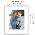 thumbnail image 4 of Americanflat 11x14 Picture Frame with Shatter-Resistant Glass with 8x10 Mat Display Photo Streamline - White, 4 of 7