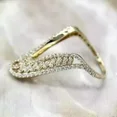 thumbnail image 3 of 2.10Ct Engagement Lab-Created Diamond Round Cut Wavy Ring 14K Yellow Gold Plated, 3 of 5