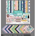 thumbnail image 3 of Inkdotpot Handmade With Love, Sewing Craft Collection Double,Sided Scrapbook Paper Kit Cardstock 12"x12" Card Making Paper Pack Of With Sticker Sheet - 16 Pages - Multicolor, 3 of 4