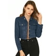 thumbnail image 1 of INSPIRE CHIC Veste Moto Courte en Faux Suède pour Femme à Col Rabattu, 1 of 6