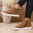 thumbnail image 5 of Wowcloth Winter Casual Ankle Boots for Women – Side Zipper Slip-On with Solid Suede Round Toe Design & Comfortable Flat Heel for Stylish Everyday Winter Footwear, 5 of 6