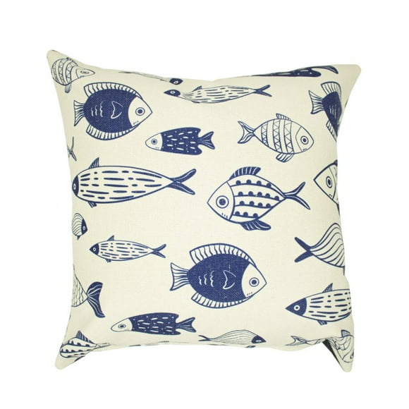 Funda para Cojín, Fish Blue Corner Home & Garden Funda, fish, blue