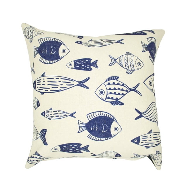 Funda para Cojín, Fish Blue Corner Home & Garden Funda, fish, blue