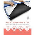 thumbnail image 3 of Dark Blue Striped Yoga Towel for Hot Yoga Non Slip, Modern Beige Geometric Country Yoga Mat Towel Absorbent Yoga Sweat Towels Microfiber Hot Yoga Blanket for Bikram Pilates 26"x70", 3 of 7