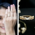 thumbnail image 3 of Rosec Jewels Lab Created Diamond Anniversary Band Ring (EF-VS Quality Certified) - Ready to Gift, 18K Yellow Gold, US 7.00, 3 of 9
