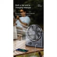 thumbnail image 3 of Ventilador de Camping con Iluminación LED, Circulador Portátil de Escritorio Recargable, Ventilador para Exteriores, Ventilador Eléctrico con Cabezal Agitador, 15000mAh, 3 of 5