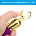 thumbnail image 4 of Uxcell 3.3 Feet Purple Velvet Stanchion Rope Crowd Control Barrier Rope with Snap Hooks, Golden 2 Pack, 4 of 6