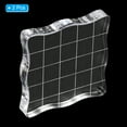 thumbnail image 3 of Uxcell 2" x 2" Acrylic Stamp Block Clear Stamping Block with Grid Lines Decorative Mounting Blocks Wave, 2 Pack, 3 of 6