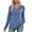 Blue, variant on Women's Tunic Tops Ribbed Knit Crossover V Neck Long Sleeve Brushed Fleece T Shirts Soft Casual Lightweight Sweaters(Blue,XX-Large)