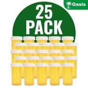 Plastic Amber Medicine Pill Bottles, 12 Dram, (25 Pack), Push Down and Turn Child Resistant Caps, Amber Prescription Vial, Medicine Container, Pill Cases Dispenser Organizers