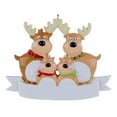 thumbnail image 2 of GUOOL Personalized Reindeer Family Christmas Tree Decorations 2021-cute Fawn Sparkling 4 Head, 2 of 9