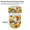 thumbnail image 5 of ZIATUBLE Sunflower Cow Toilet Tank Protector Cover Oval Toilet Lid and Tank Cover Sets for Bathroom Wear Resistant 2 Piece Set with Toilet Lid Cover Fits Most Toilet Tanks and Lids, 5 of 7