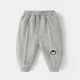 thumbnail image 4 of Boys Drawstring Elastic Pants Toddler Kids Cotton Sweatpants Trendy Print Active Jogger Trousers with Pockets for Gifts,Gray,2 Years, 4 of 4