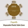 thumbnail image 5 of Exquisite 12 Premium Glam Gold Plastic 84" Round Waterproof Party Tablecloths, 5 of 7