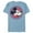Ocean Blue, variant on Disney Mickey Mouse Red White and Blue Retro Americana - Short Sleeve Blended T-Shirt for Adults - Customized-Ocean Blue