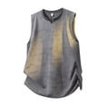 thumbnail image 4 of Afuyipoi Men's V-Neck Workout Tank Top, Casual Sleeveless Fitness Top for Summer Dark Gray Size M, 4 of 5