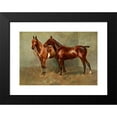 thumbnail image 2 of Frederic Whiting 14x11 Black Modern Framed Museum Art Print Titled - Polo Ponies, Romany and Tith, Owned by Sir J. Barker, 2 of 5