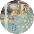 thumbnail image 2 of Addison Rugs Dream Shag Premium Machine Washable Transitional Lantern Blue Round Rug, 8' x 8', 2 of 8